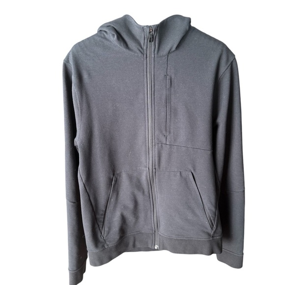 Lululemon Surge Sweat Hoodie Men's Medium Full Zip Black Sweat Wick Gym - Picture 2 of 7
